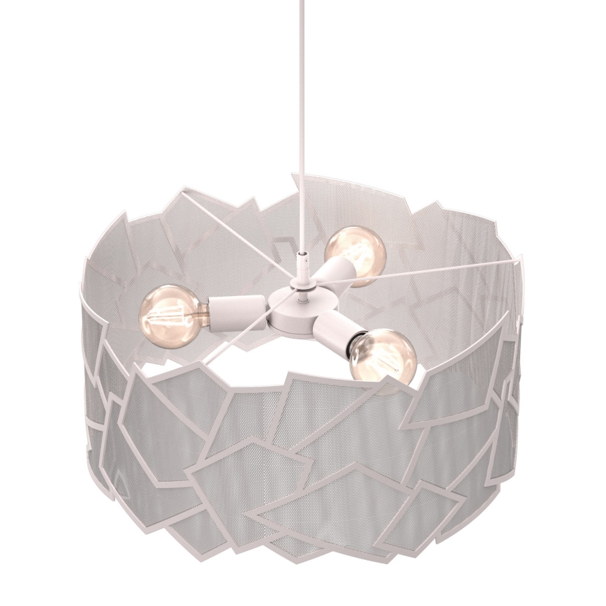 Kroonluchter aan kabel CAMO 3xE27/15W/230V beige