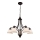Kroonluchter aan kabel CLAIR 5xE27/60W/230V Ø 65 cm bronskleurig