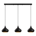 Kroonluchter aan kabel MUBA 3xE27/40W/230V zwart