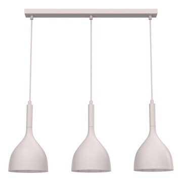 Kroonluchter aan kabel NOAK 3xE27/15W/230V, crème