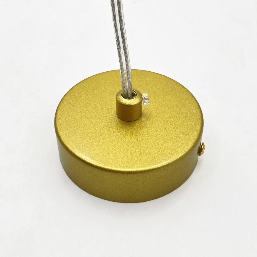 Kroonluchter aan kabel SOLARI 10xE14/15W/230V goud/rookzwart
