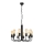 Kroonluchter aan ketting 10xE27/60W/230V zwart