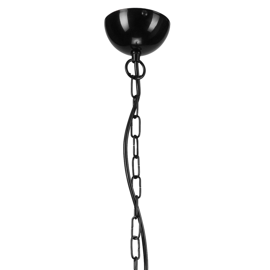 Kroonluchter aan ketting 10xE27/60W/230V zwart