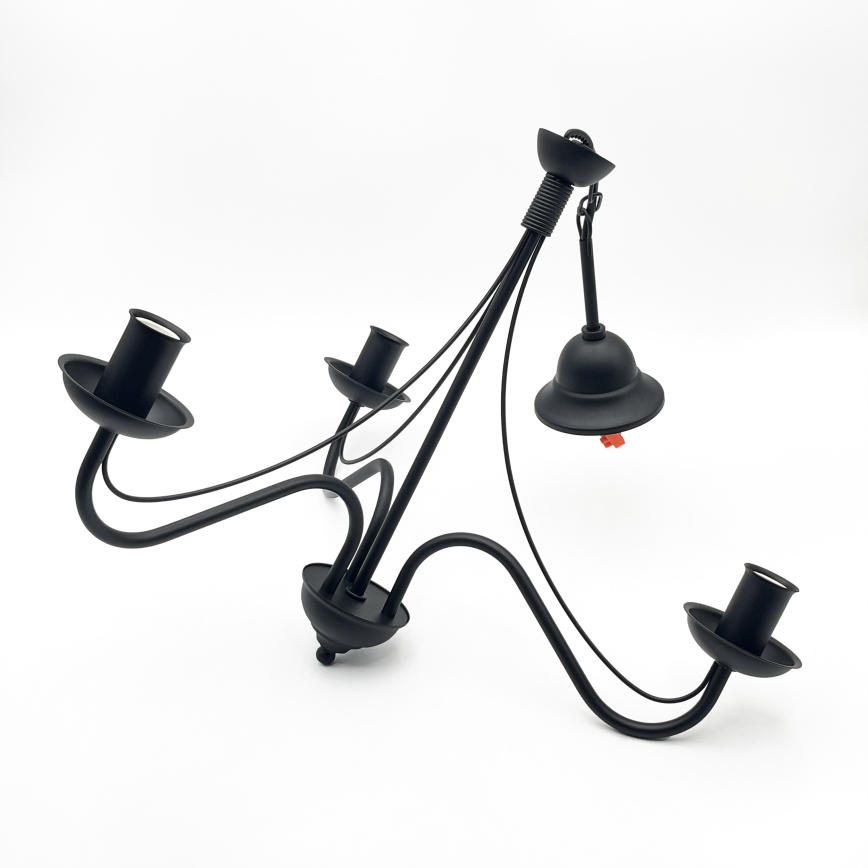 Kroonluchter aan ketting ANTON 3xE14/15W/230V zwart