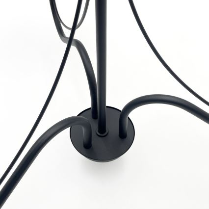 Kroonluchter aan ketting ANTON 3xE14/15W/230V zwart