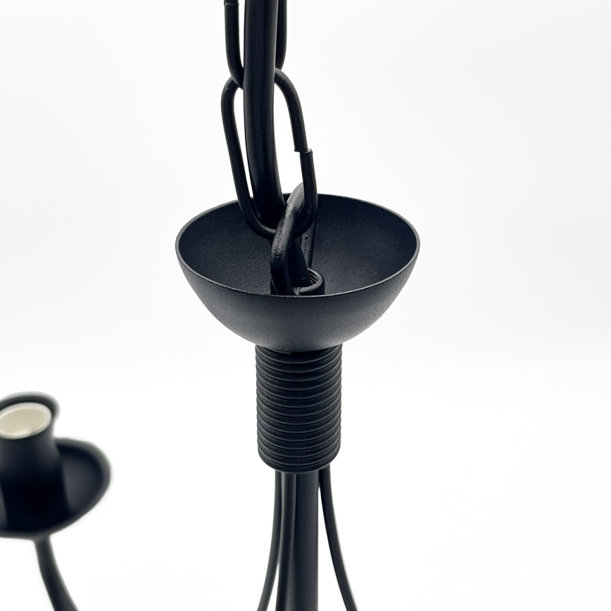 Kroonluchter aan ketting ANTON 3xE14/15W/230V zwart