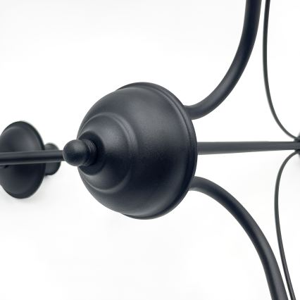 Kroonluchter aan ketting ANTON 3xE14/15W/230V zwart