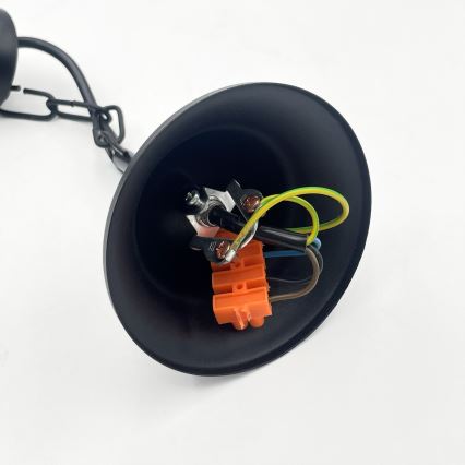 Kroonluchter aan ketting ANTON 3xE14/15W/230V zwart