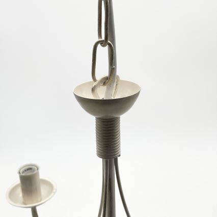 Kroonluchter aan ketting ANTON 3xE14/60W/230V, witte patina