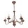 Kroonluchter aan ketting ANTON 5xE14/15W/230V brons