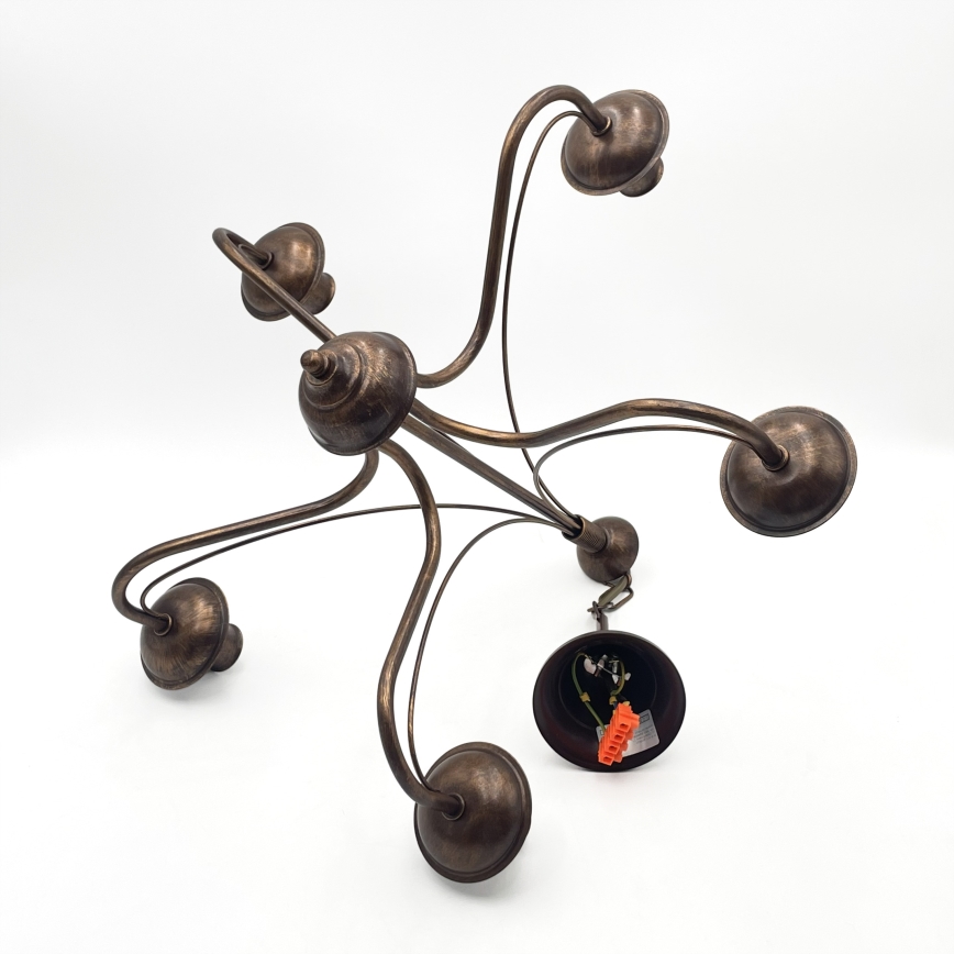 Kroonluchter aan ketting ANTON 5xE14/15W/230V brons