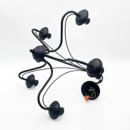 Kroonluchter aan ketting ANTON 5xE14/15W/230V zwart