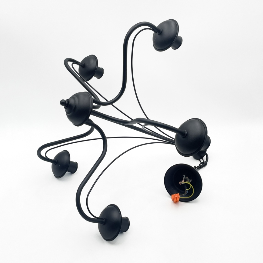 Kroonluchter aan ketting ANTON 5xE14/15W/230V zwart