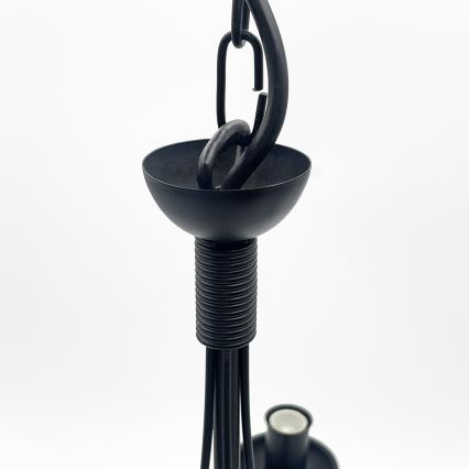 Kroonluchter aan ketting ANTON 5xE14/15W/230V zwart