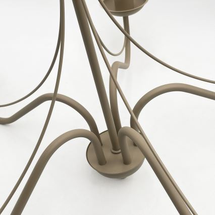 Kroonluchter aan ketting ANTON 5xE14/60W/230V beige