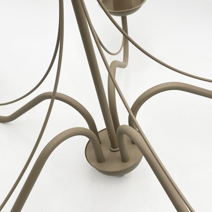 Kroonluchter aan ketting ANTON 5xE14/60W/230V beige