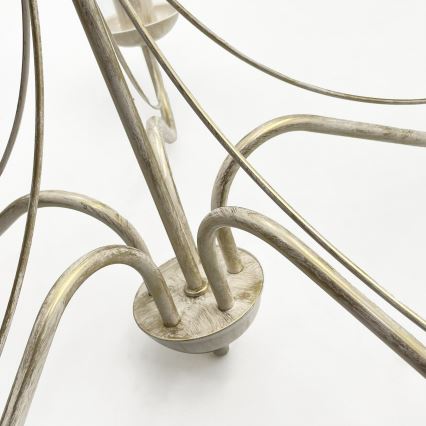 Kroonluchter aan ketting ANTON 5xE14/60W/230V witte patina