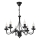 Kroonluchter aan ketting ANTON 6xE14/60W/230V zwart