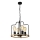Kroonluchter aan ketting DATUS 4xE27/40W/230V zwart/bruin