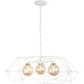 Kroonluchter aan ketting DEXA 3xG9/10W/230V crème/goud/rookbeige
