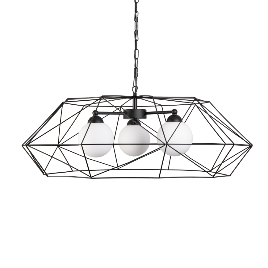 Kroonluchter aan ketting DEXA 3xG9/10W/230V zwart
