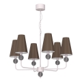Kroonluchter aan ketting GRENADA 6xE14/15W/230V grijs