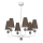 Kroonluchter aan ketting GRENADA 6xE14/15W/230V grijs