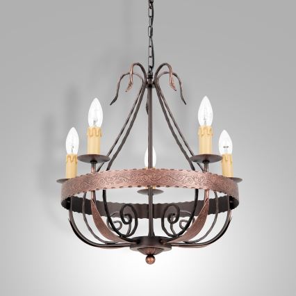 Kroonluchter aan ketting LOARA 5xE14/60W/230V