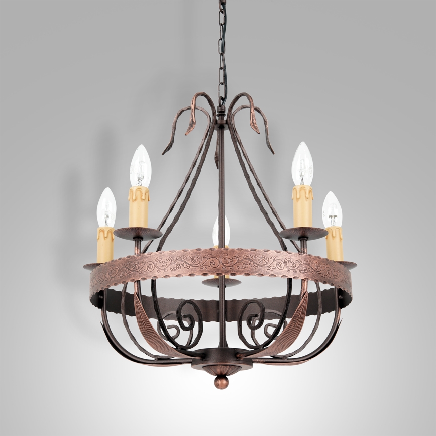 Kroonluchter aan ketting LOARA 5xE14/60W/230V