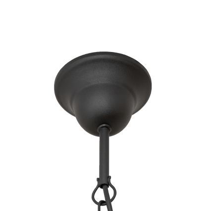 Kroonluchter aan ketting MALBO 8xE14/10W/230V, zwart