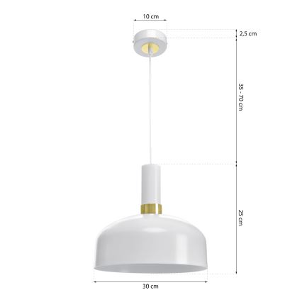 Kroonluchter aan ketting MALMO 1xE27/60W/230V