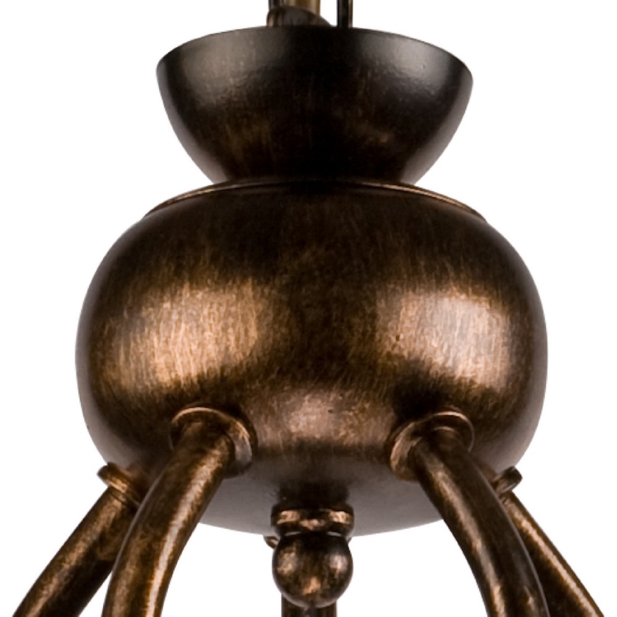 Kroonluchter aan ketting RETRO II 5xE27/60W/230V met zwarte patina