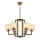 Kroonluchter aan ketting VARANA 6xE27/40W/230V bronskleurig