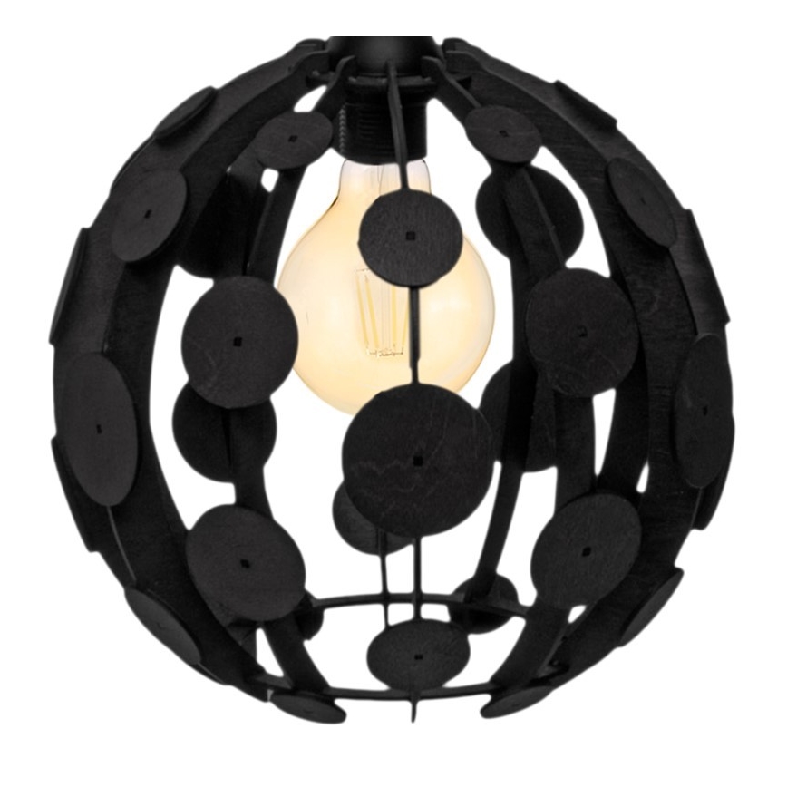 Kroonluchter aan koord GAIA 1xE27/60W/230V zwart Ø 18 cm