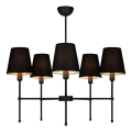 Kroonluchter aan staaf MADELA 5xE14/40W/230V zwart