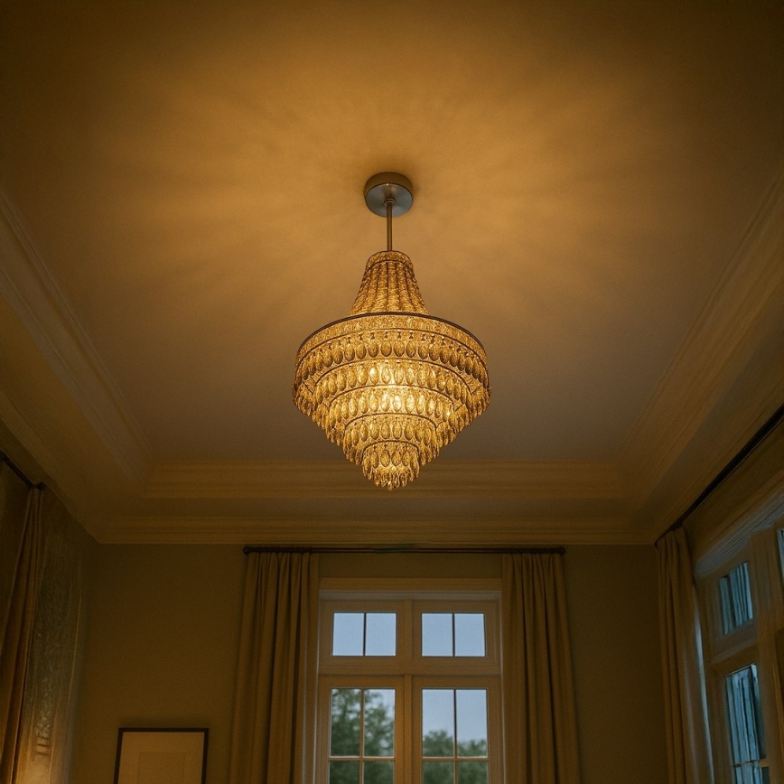 Kroonluchter aan stang CORAL 3xE14/40W/230V