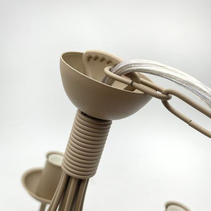 Kroonluchter ANTON aan ketting 8xE14/60W/230V beige