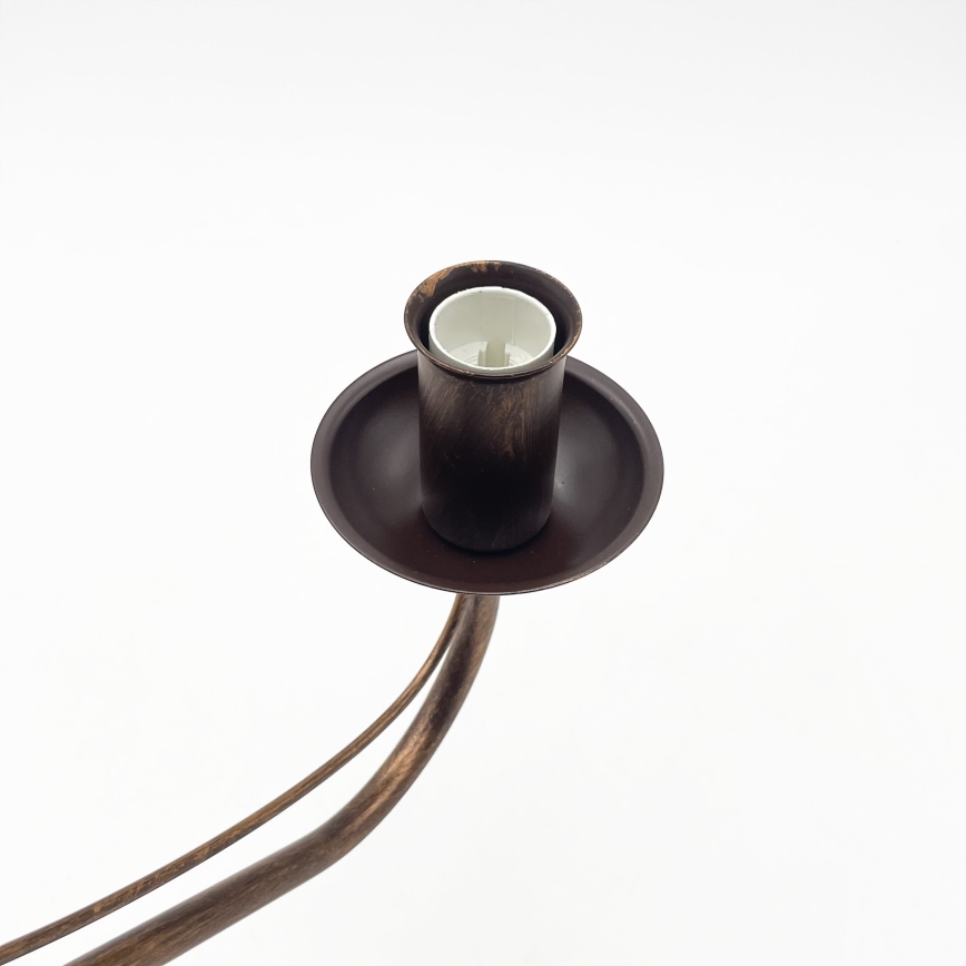Kroonluchter ANTON met ketting, 8xE14/60W/230V, bronskleurig