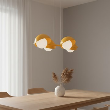 Kroonluchter met kabel BOOM 4xG9/8W/230V oranje