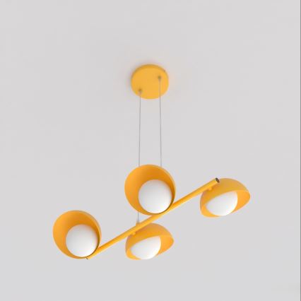 Kroonluchter met kabel BOOM 4xG9/8W/230V oranje