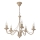 Kroonluchter met ketting ANTON 5xE14/60W/230V beige