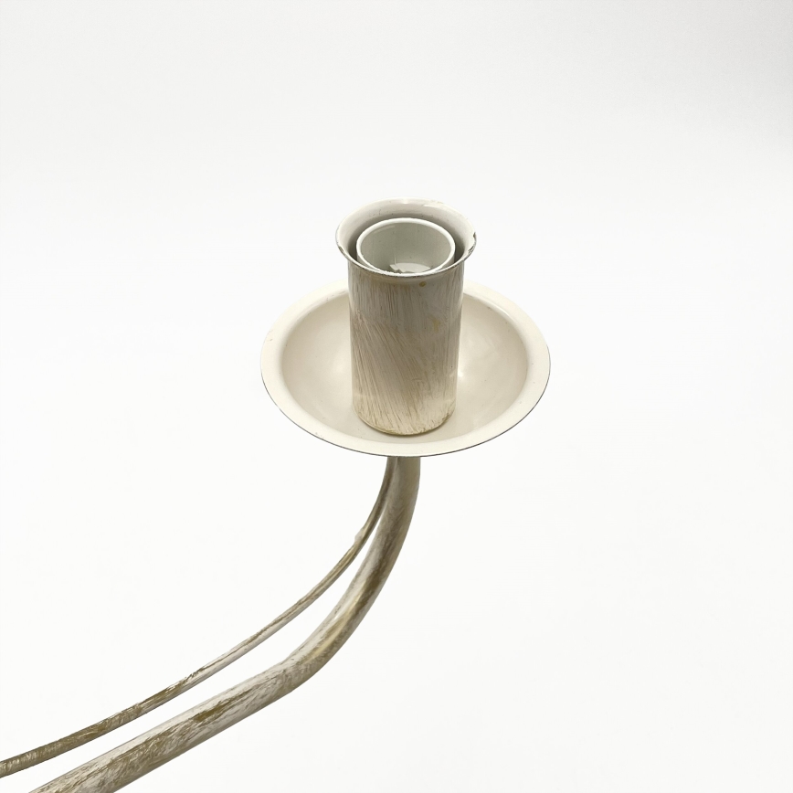 Kroonluchter met ketting ANTON 6xE14/60W/230V witte patina