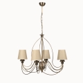 Kroonluchter met ketting CLASSIC 4xE14/40W/230V brons/beige