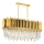 Kroonluchter met ketting CRYSTALLINE 8xE27/40W/230V goud