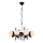 Kroonluchter met ketting DAISY 8xE27/40W/230V zwart/glanzend chroom