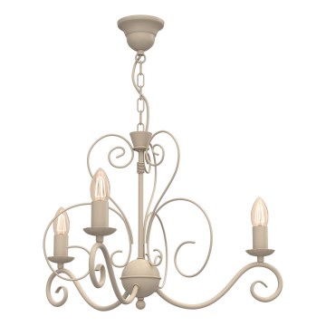 Kroonluchter met ketting MAURO 3xE14/15W/230V beige