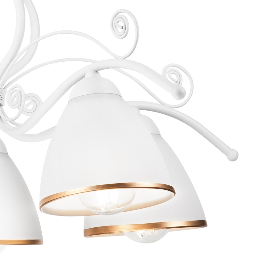 Kroonluchter met ketting RETRO II 5xE27/60W/230V wit