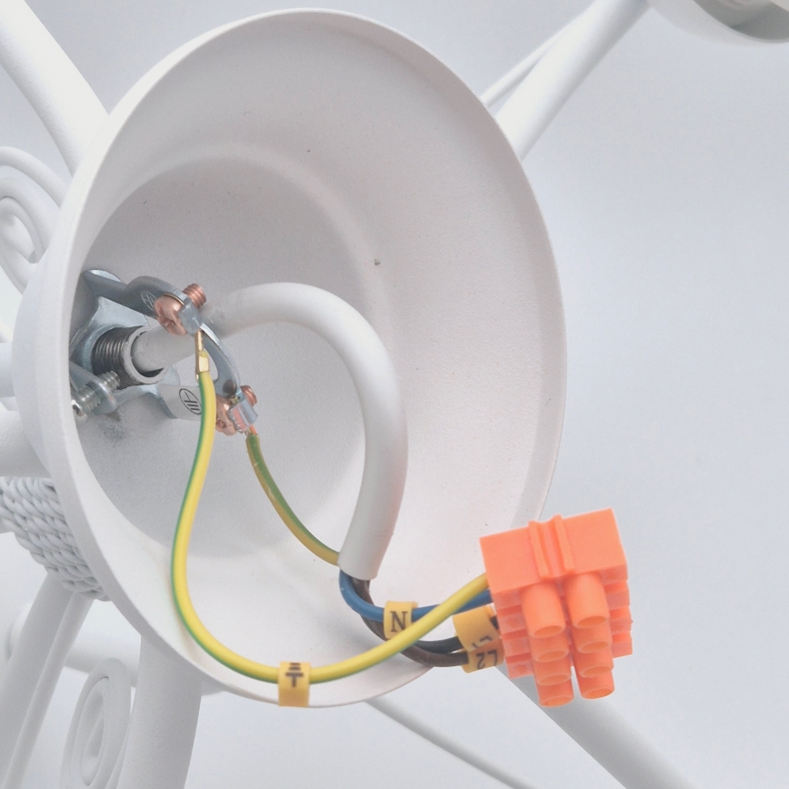 Kroonluchter met ketting RETRO II 5xE27/60W/230V wit