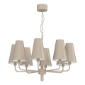 Kroonluchter met ketting TORTOLA 8xE14/15W/230V beige