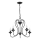 Kroonluchter met ketting UNITY 5xE14/10W/230V zwart